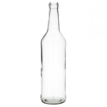 500 ml Geradhals glass clear PP28, 290g