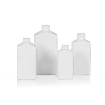 Standard Square Flasche HDPE Weiß