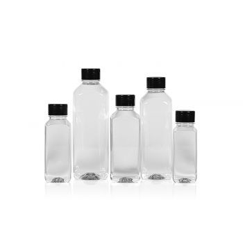 Recycelt Juice Square Flasche PET Transparent